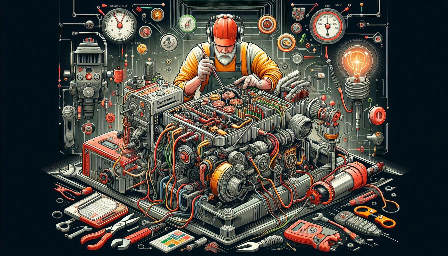 Une photo de maintenance électrique